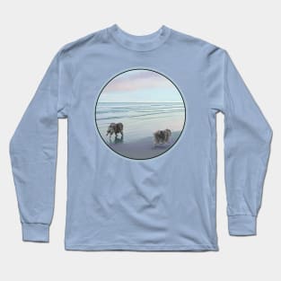 Keeshonds at the Seashore Long Sleeve T-Shirt